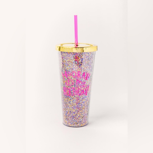 NWT Francesca’s by Natural Life Hooray! It’s My Birthday! On The Go Travel Cup - Picture 2 of 9